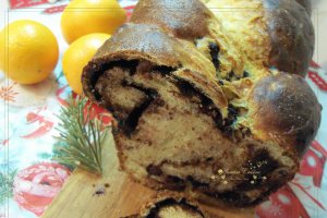 Cozonac cu cacao, ciocolata, portocala si rahat