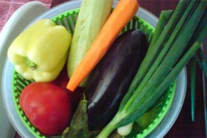 Piept de pui cu legume si galuste