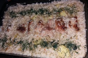 Pilaf cu cartofi la cuptor