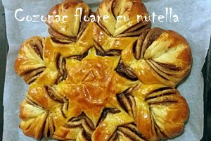 Cozonac floare cu nutella
