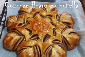 Cozonac floare cu nutella