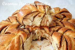Cozonac floare cu nutella