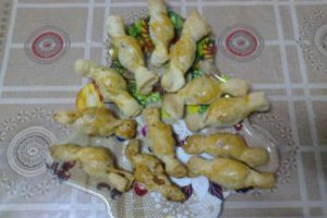 Bomboane de pom cu carne tocata si mar