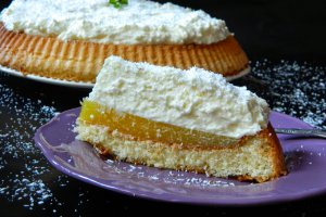 Tarta cu jeleu de mango si crema de ananas