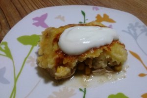 Piept de pui cu porumb, ardei si piure, la cuptor