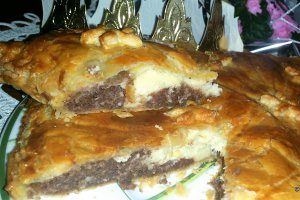 Placinta Galette des rois, cu migdale si ciocolata