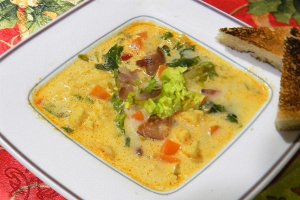Supa de salata verde cu galuste de faina alba