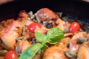Iepure la cuptor cu salata de valeriana