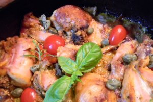 Iepure la cuptor cu salata de valeriana