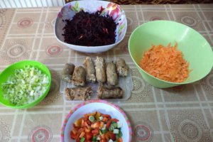 Omleta la cuptor cu sfecla, seminte de in si fulgi de ovaz
