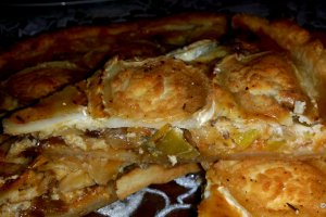 Tarta cu praz si branza de capra