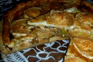 Tarta cu praz si branza de capra