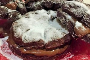 Crostoli cu cacao si nutella