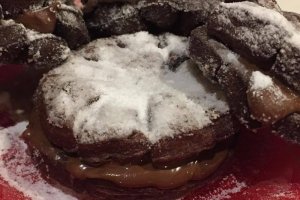 Crostoli cu cacao si nutella