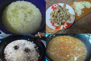Pilaf cu sos de ciuperci