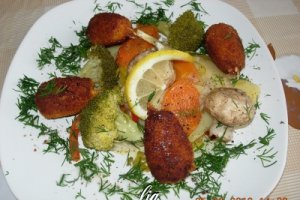 Clesti crab pane, cu legume