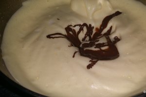 Buturuga din mousse de ciocolata si insert capsuni/zmeura