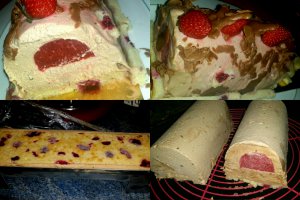 Buturuga din mousse de ciocolata si insert capsuni/zmeura
