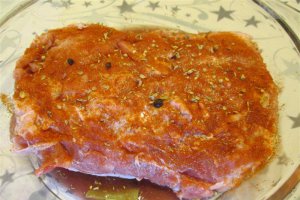 Muschi de porc cu miere si portocala