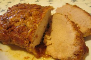 Muschi de porc cu miere si portocala