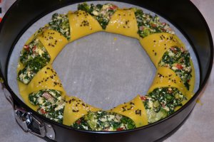 Coronita cu spanac si broccoli