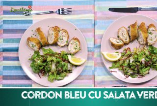 Cordon bleu cu salata verde