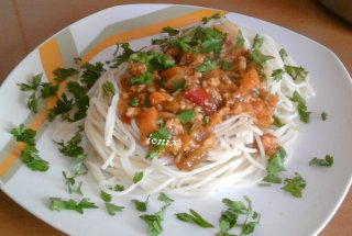 Spaghetti Ionixese con pollo