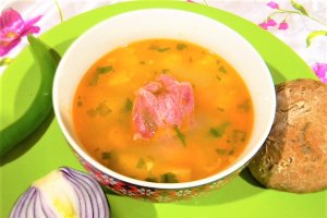 Ciorba de cartofi cu tarhon si jambon