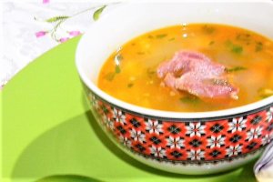 Ciorba de cartofi cu tarhon si jambon