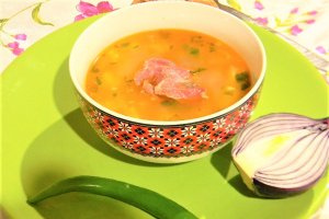 Ciorba de cartofi cu tarhon si jambon