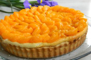 Tarta cu branza dulce si mandarine