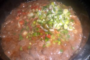 Inimi si ficatei de pui a la mediterraneo