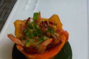 Salata de papaya cu creveti pentru 2 persoane