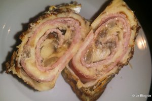 Clatite cu ciuperci si sunca la cuptor