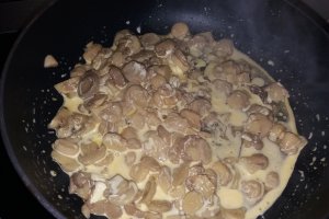 Paste cu sos de ciuperci