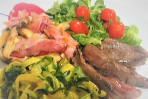 Inima cu ciuperci si fettuccine