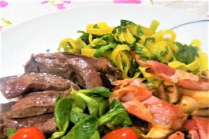 Inima cu ciuperci si fettuccine