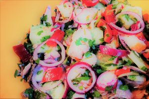 Salata cu somon afumat
