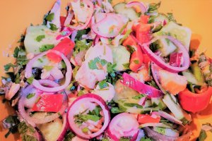Salata cu somon afumat