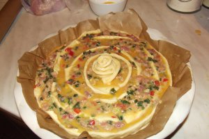 Placinta cu carne tocata si bacon