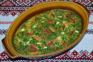 Aperitiv frittata cu spanac si telemea