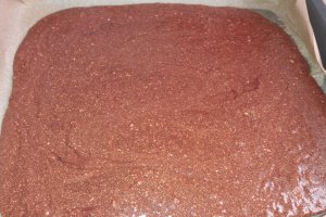 Desert negresa pufoasa cu ciocolata si capsune
