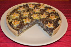 Tarta cu pipote si ciuperci