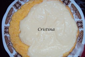 Desert tort cu crema de vanilie si fructe