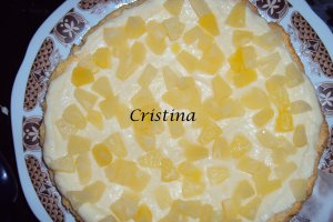 Desert tort cu crema de vanilie si fructe