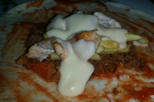 Tacos cu sos de branza