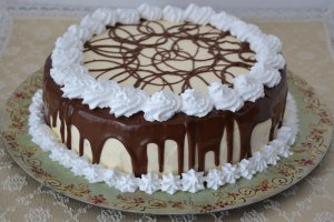 Desert tort cu crema de portocale si mure - reteta nr. 200