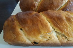 Desert cozonac de post cu prune si rahat