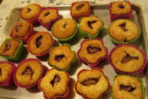 Desert briose cu iaurt si ciocolata