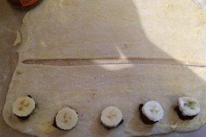 Desert pachetele cu nutella si banane